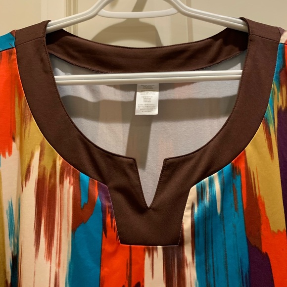 Women's Dress 1x Knee length bright colors Fall - Picture 3 of 8